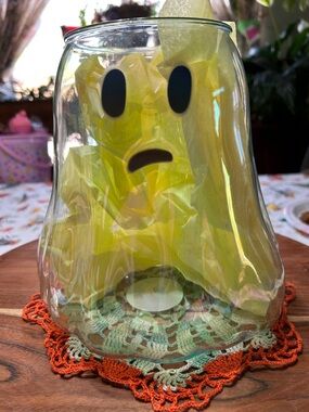 Way To Celebrate Iridescent Ghost Bucket with Expression NWT